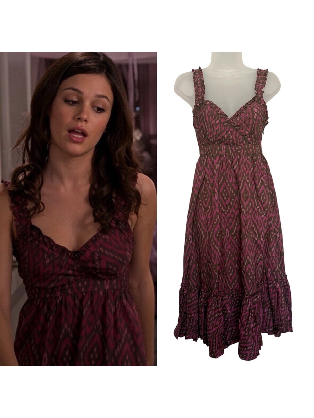 JOIE ASO SUMMER ROBERTS RACHEL BILSON THE OC Silk Dress 4 Y2K VINTAGE RARE